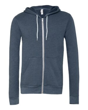 BELLA + CANVAS Unisex Sponge Fleece Full-Zip Hoodie Sweatshirt